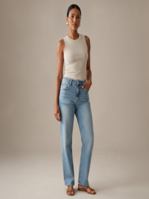 LYVERA BEIGE SLEEVLESS TOP