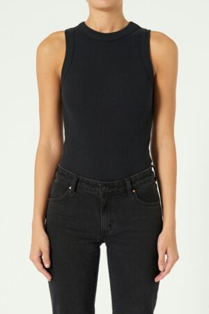 HUDO BLACK SLEEVLESS TOP